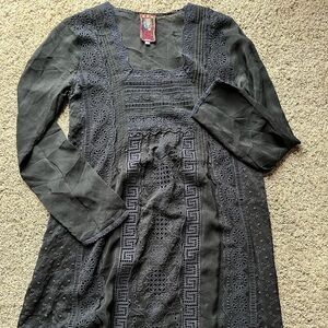 Black Johnny was embroidered dress
